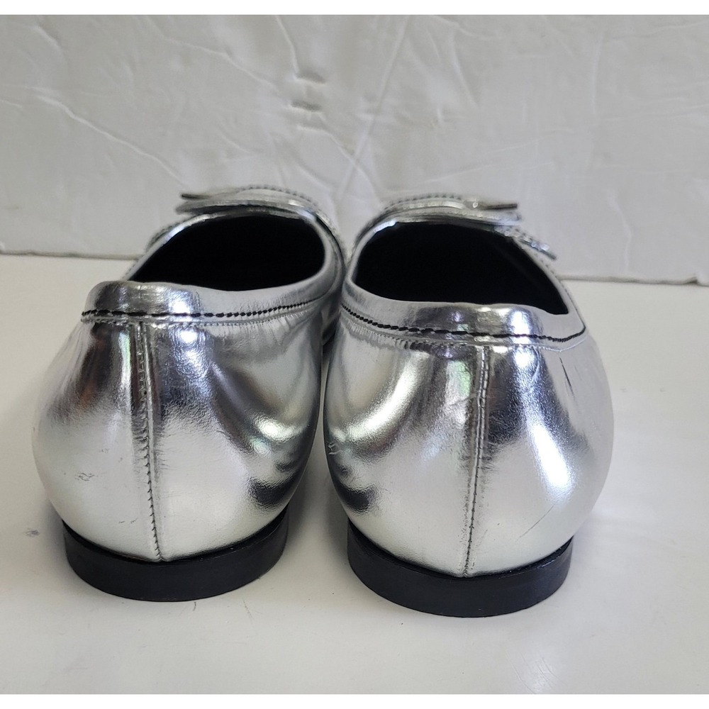 Fendi Silver Flats with Buckle Detail - Picture 6 of 16